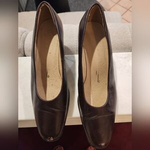 Dark Brown Leather Heels